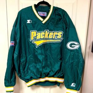 Vintage starter NFL Green Bay Packers Pullover Windbreaker Jacket size XXL